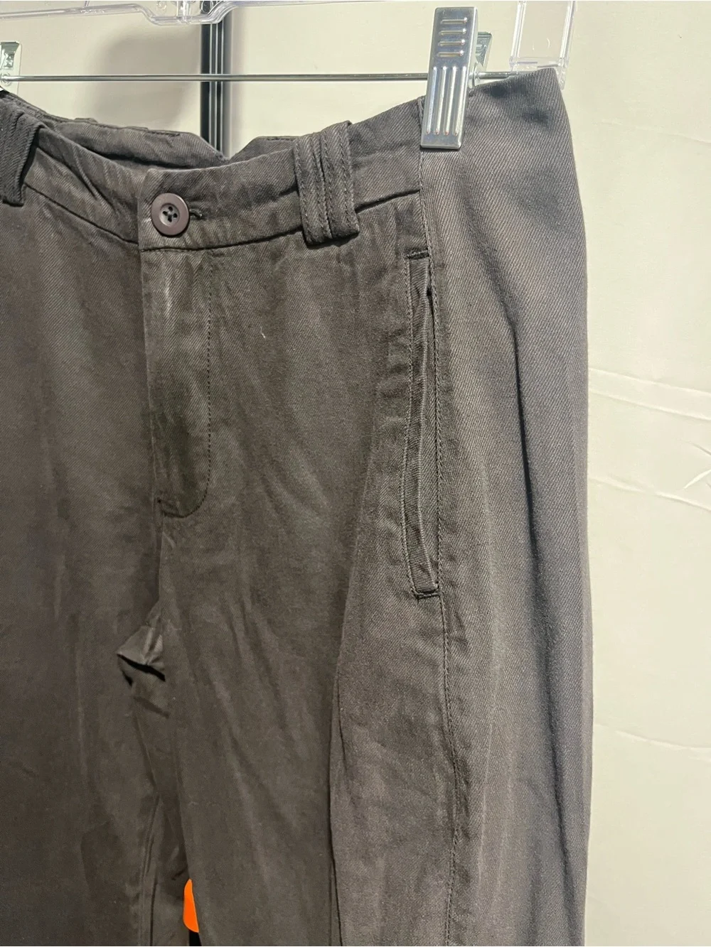 FREE PEOPLE Spotlight Washed Barrel Shape Dropped Fit Chino Trousers Sz 0